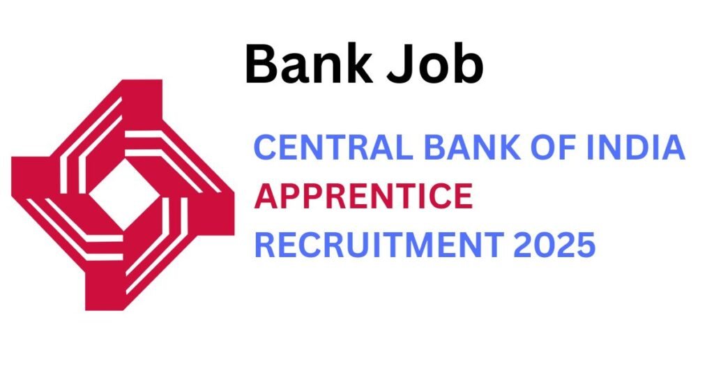 Central Bank of India CBI Apprentices Recruitment 2025