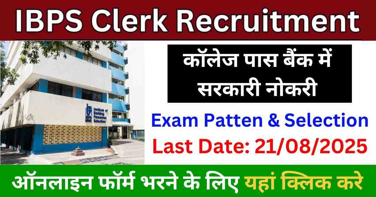 IBPS Clerk Recruitment 2025