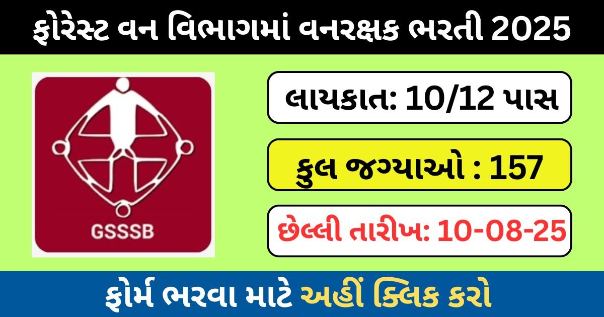 GSSSB Forest Guard Recruitment 2025